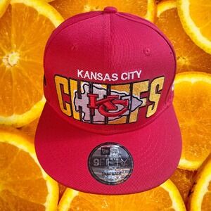 Kansas City Chiefs New Era 9FIFTY NFL Hat‎ Cap Snapback Red